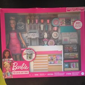 2020 Vintage Barbie Pink Coffee Shop Set with Accessories, BNIB
